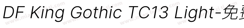 DF King Gothic TC13 Light字体转换